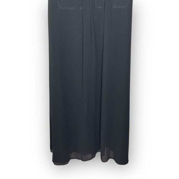 Lulus I'm All Yours Black Ruffled Maxi Dress Slit Women’s Size Large NWT - Picture 7 of 15